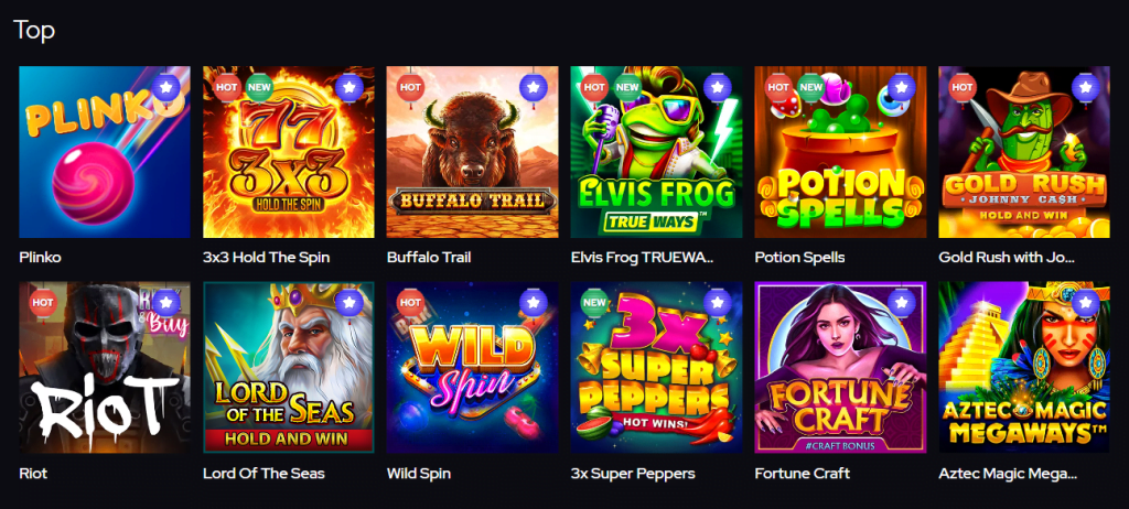 KatsuBet boasts an extensive collection of slot games from top software providers like NetEnt, Microgaming, and Play'n GO