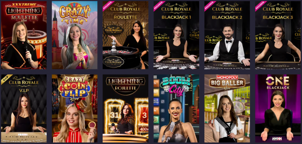 PowBET's live casino section is powered by leading providers like Evolution Gaming and Pragmatic Play