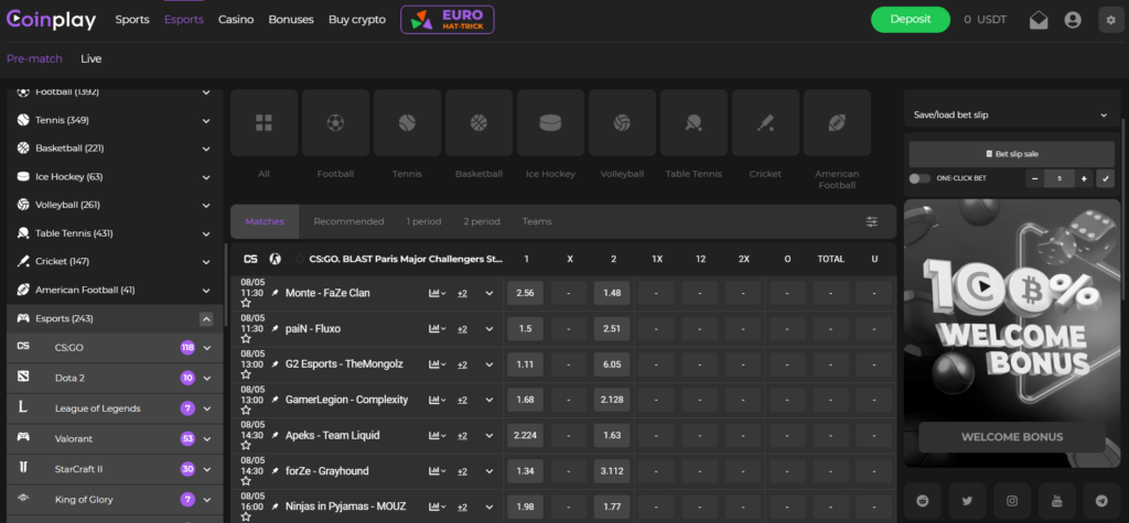coinplay esports betting