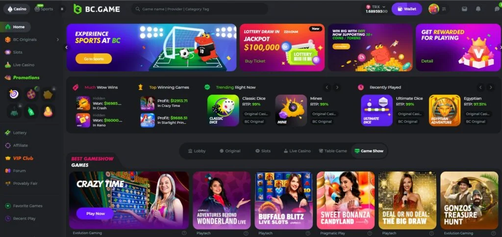 BC.GAME is a popular online crypto gaming platform established in 2017