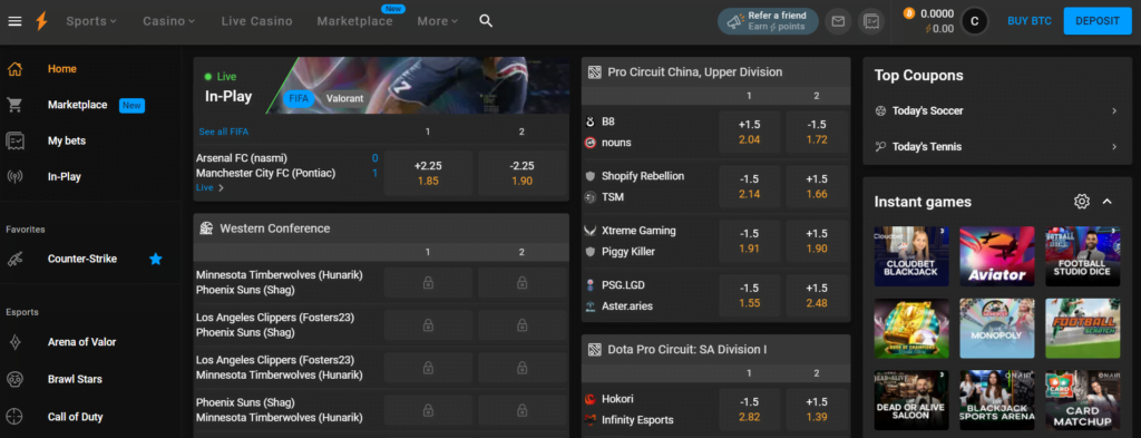 Cloudbet also offers virtual sports betting for those who enjoy wagering on computer-generated event