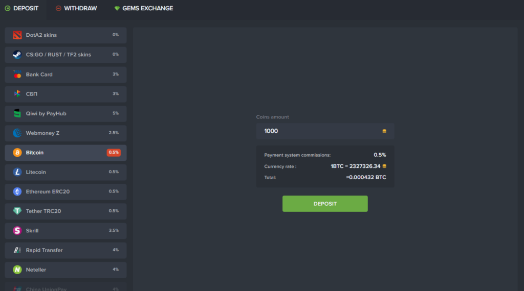 CSGOPositive Deposit Methods 💳