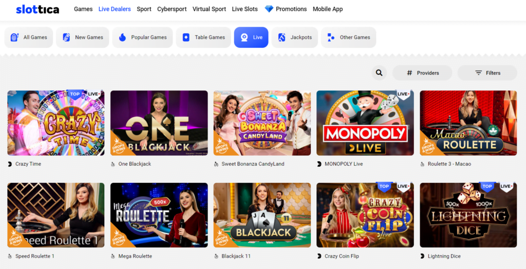 Games Can You Play at Sloticca Casino - Live Casino