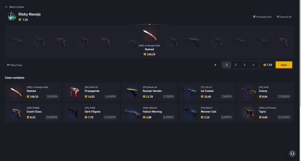 CSGOEmpire Risky Navaja Case